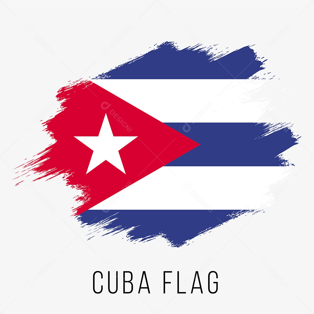 Bandeira de Cuba Ilustração Vetor EPS