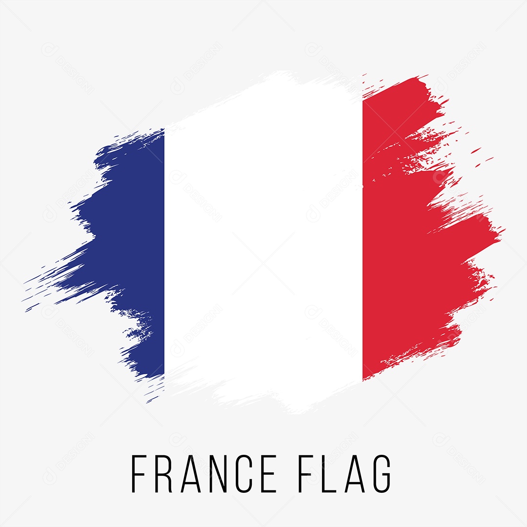 Bandeira da França Ilustração Vetor EPS