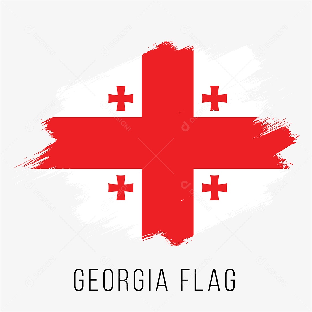 Bandeira da Georgia Ilustração Vetor EPS