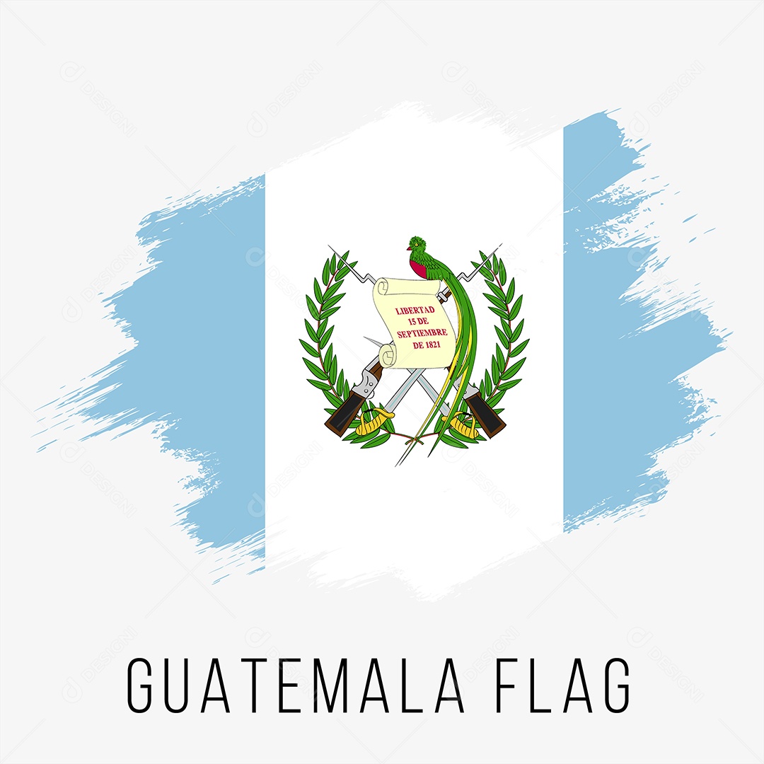 Bandeira da Guatemala Ilustração Vetor EPS