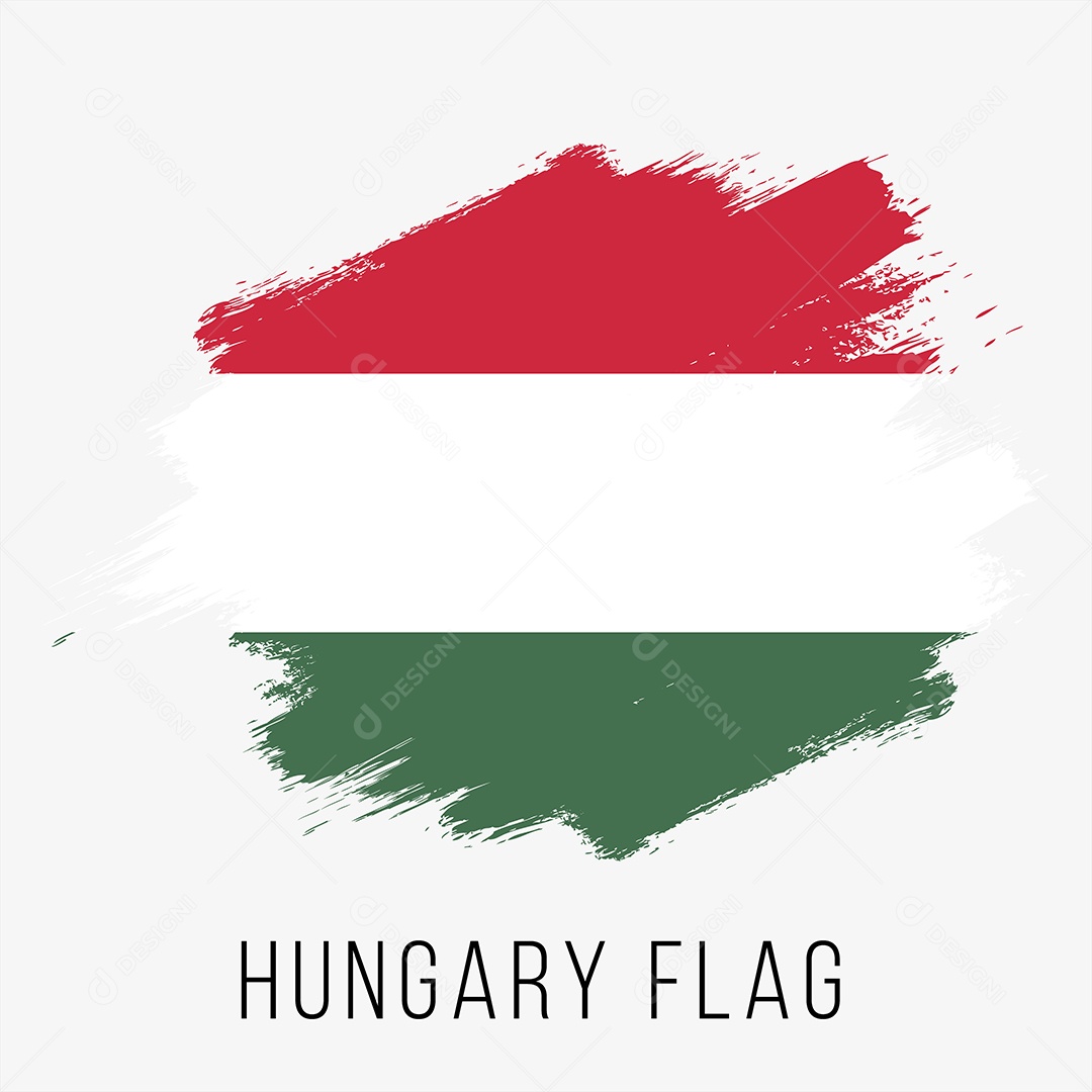 Bandeira da Hungria Ilustração Vetor EPS