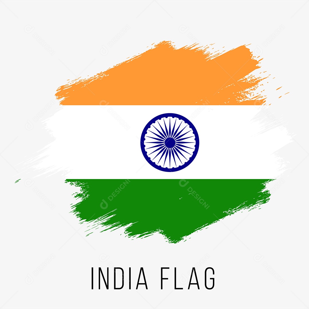 Bandeira da Índia Ilustração Vetor EPS