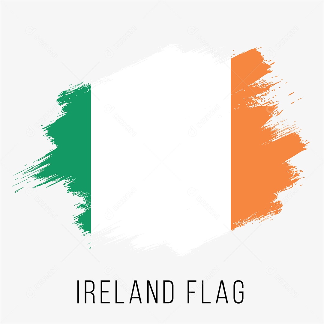 Bandeira da Irlanda Ilustração Vetor EPS