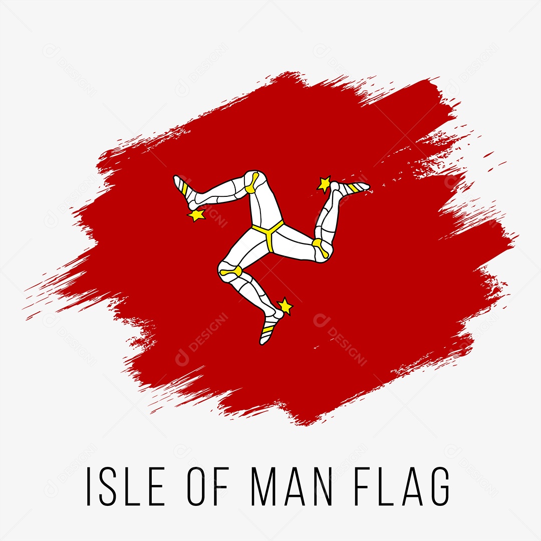 Bandeira da Ilha de Man Ilustração Vetor EPS