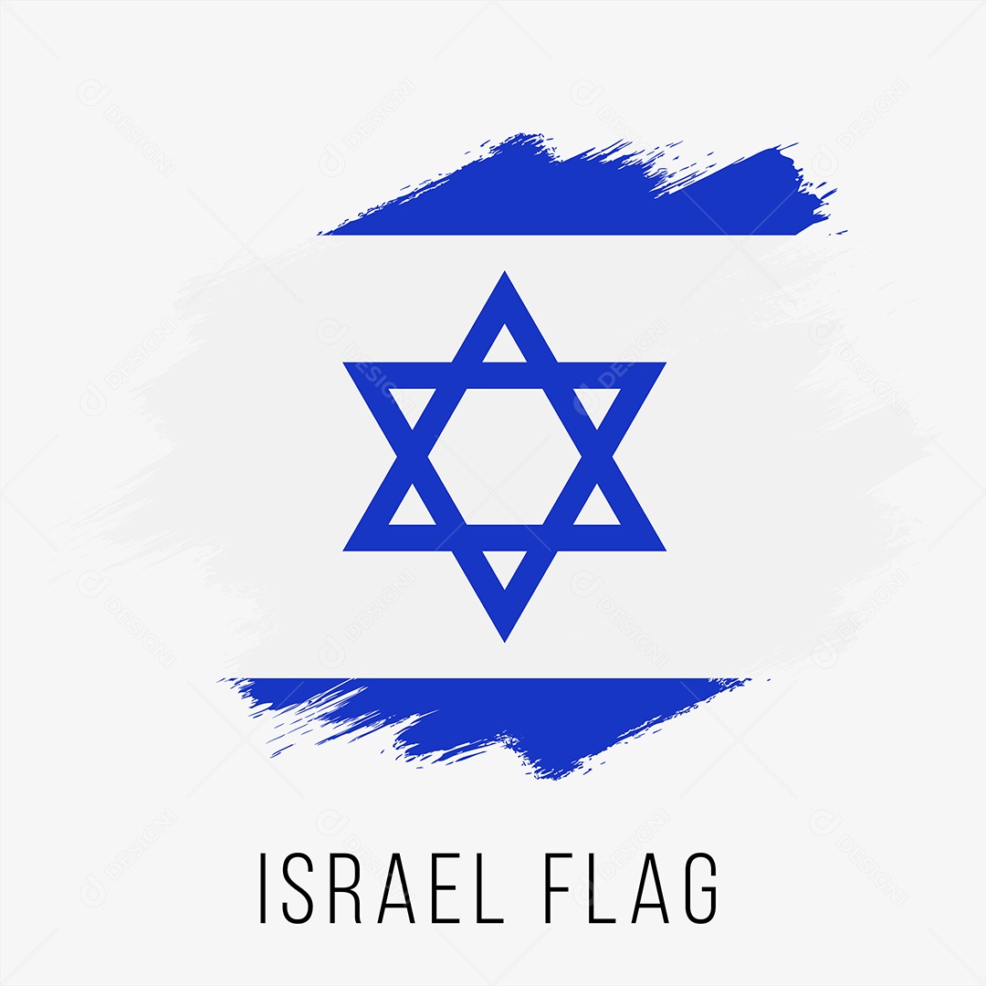 Bandeira de Israel Ilustração Vetor EPS