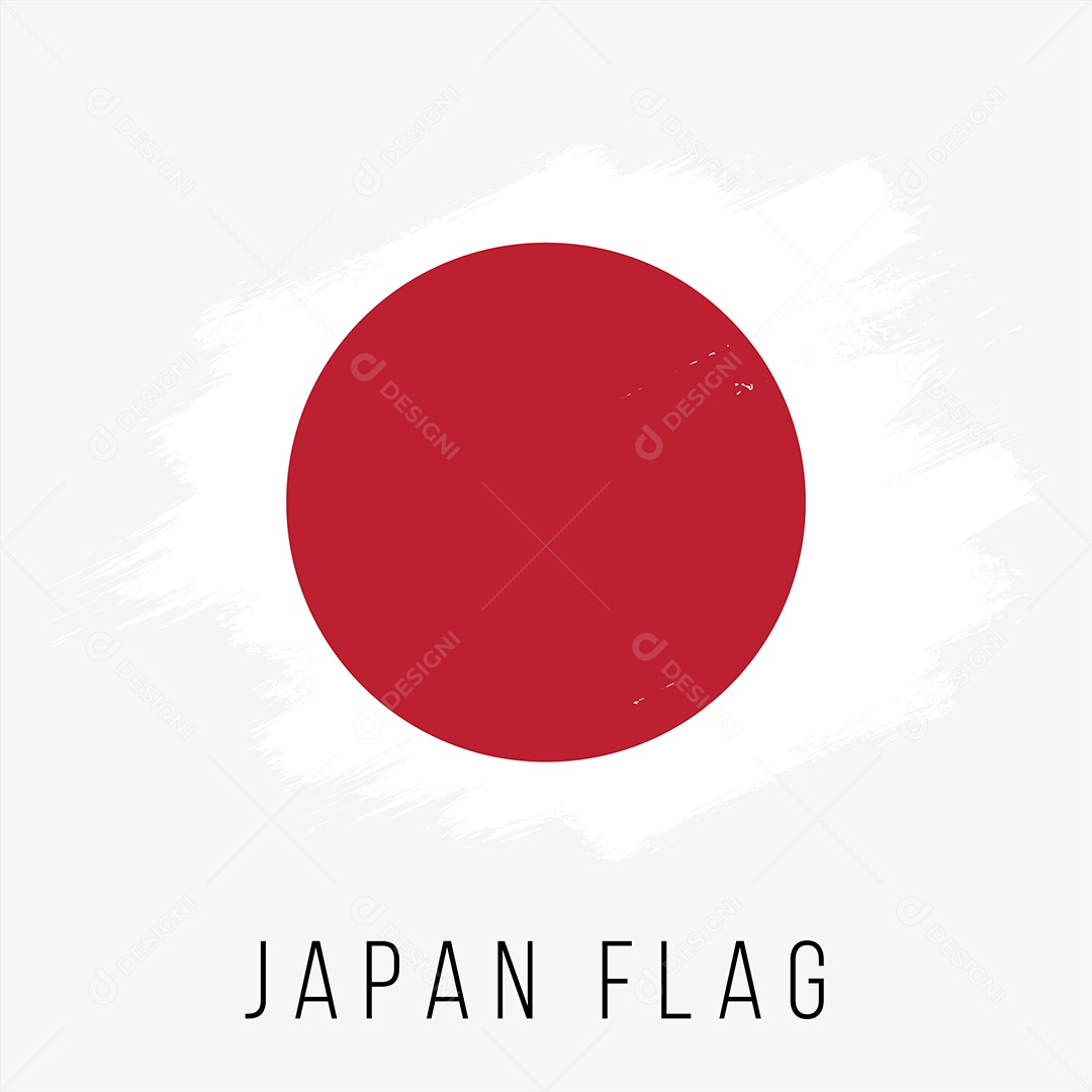 Bandeira do Japão Ilustração Vetor EPS