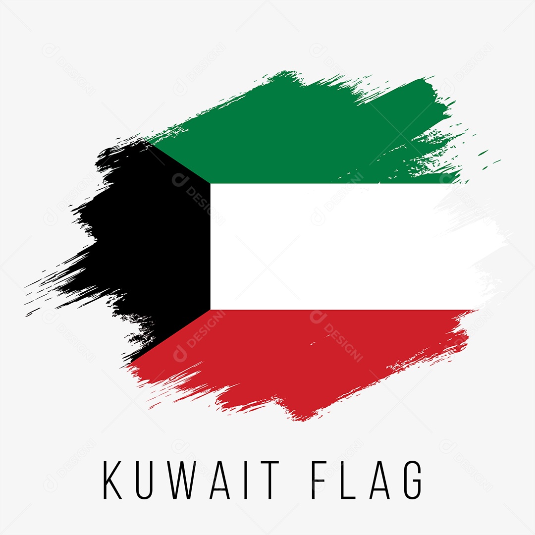 Bandeira de Kuwait Ilustração Vetor EPS
