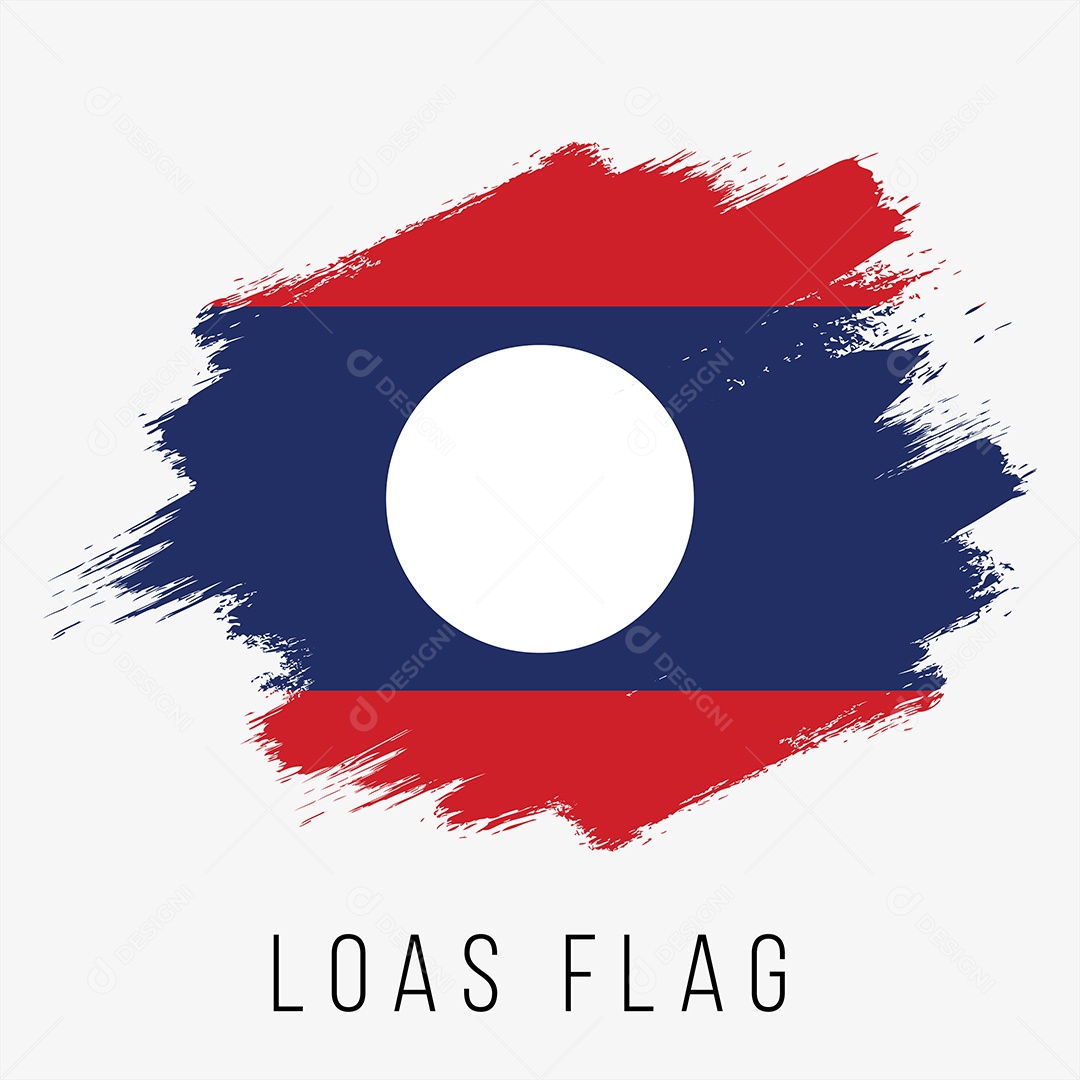 Bandeira de Laos Ilustração Vetor EPS