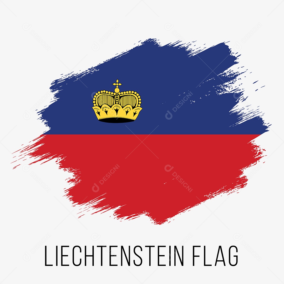 Bandeira de Liechtenstein Ilustração Vetor EPS