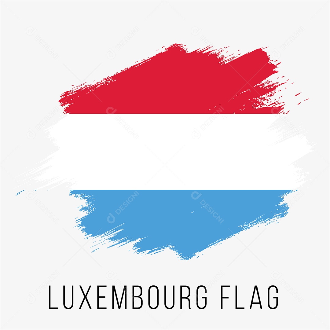 Bandeira de Luxemburgo Ilustração Vetor EPS