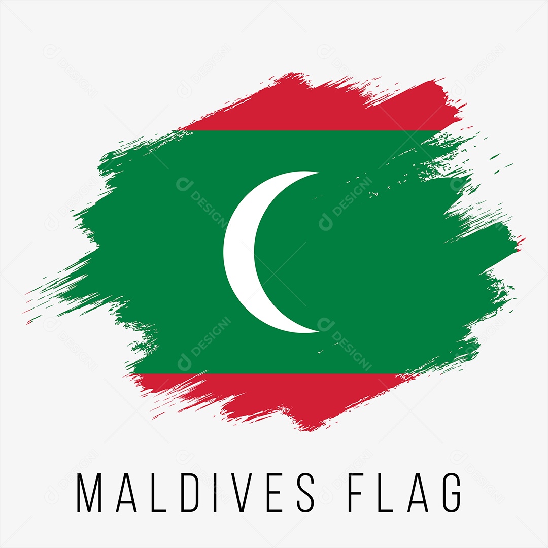 Bandeira das Maldivas Ilustração Vetor EPS