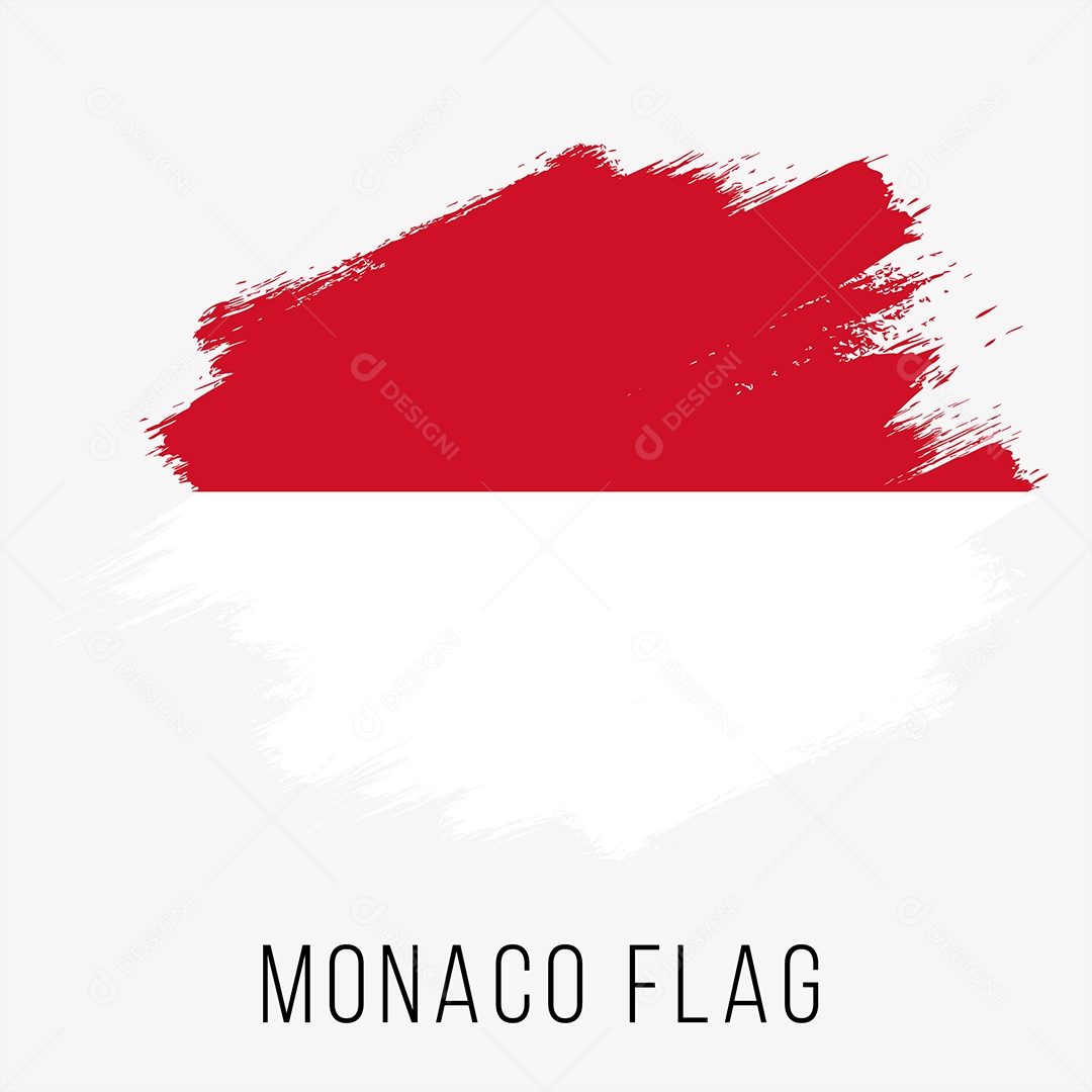 Bandeira de Monaco Ilustração Vetor EPS