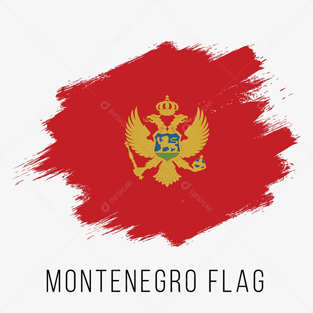 Bandeira de Montenegro Ilustração Vetor EPS