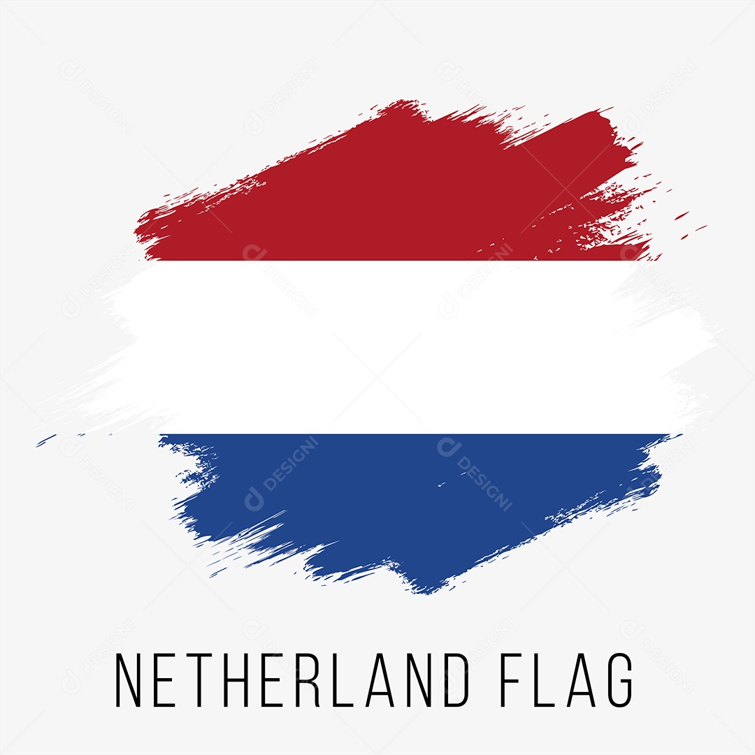 Bandeira da Holanda Ilustração Vetor EPS