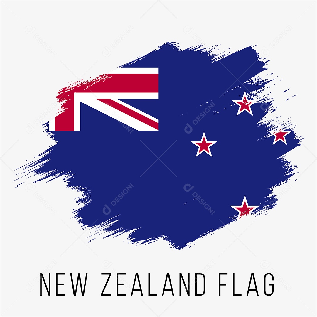 Bandeira da Nova Zelândia Ilustração Vetor EPS