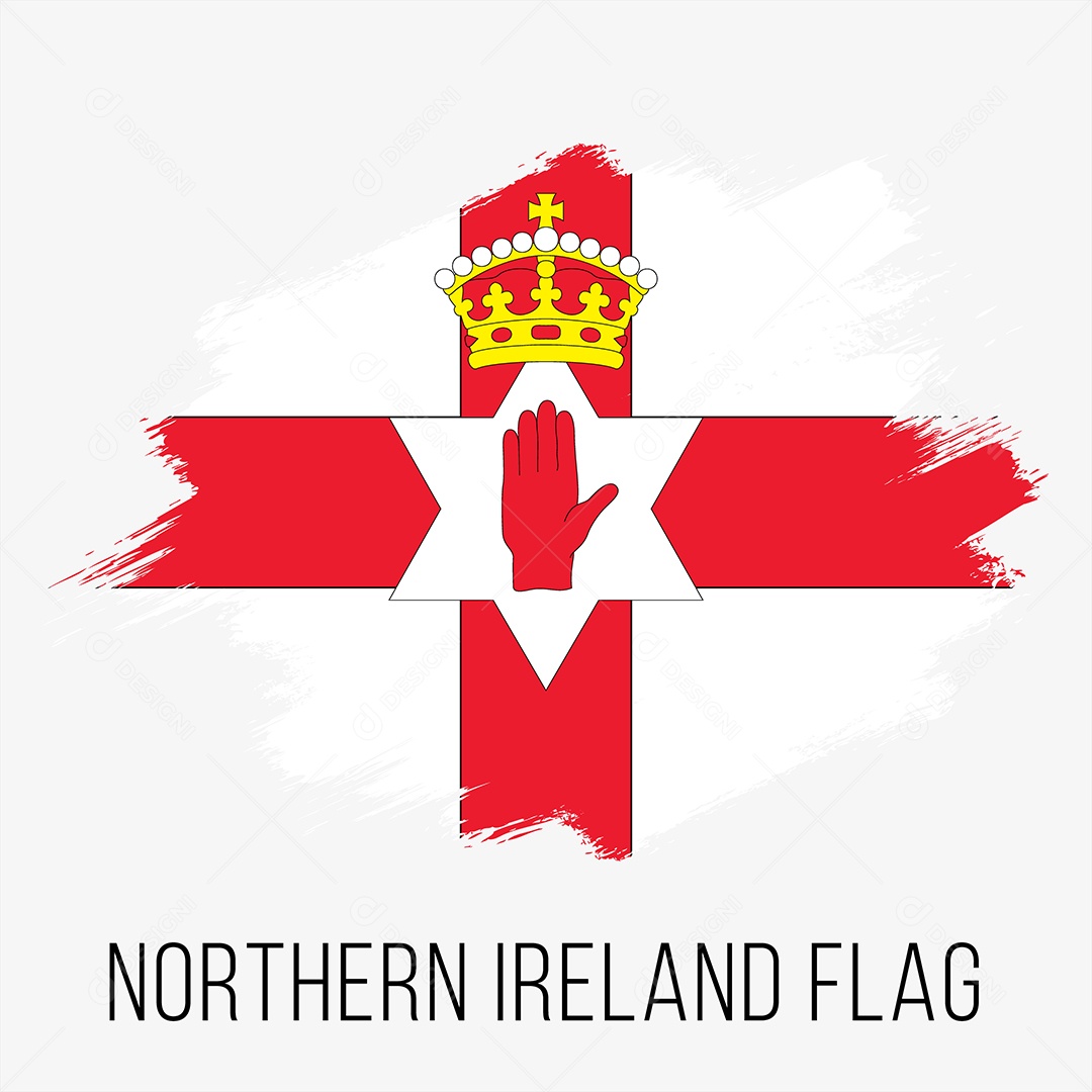 Bandeira da Irlanda do Norte Ilustração Vetor EPS