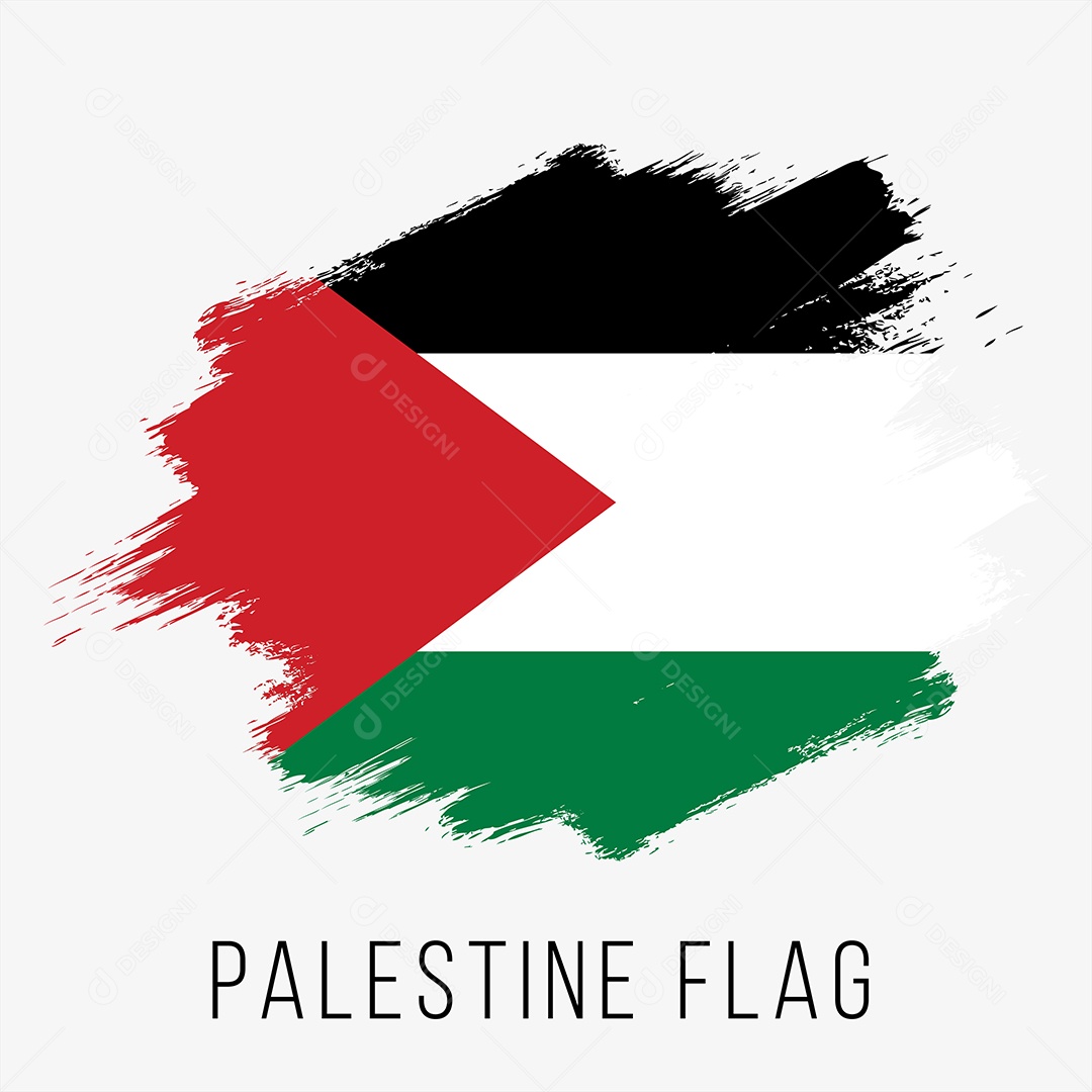Bandeira da Palestina Ilustração Vetor EPS