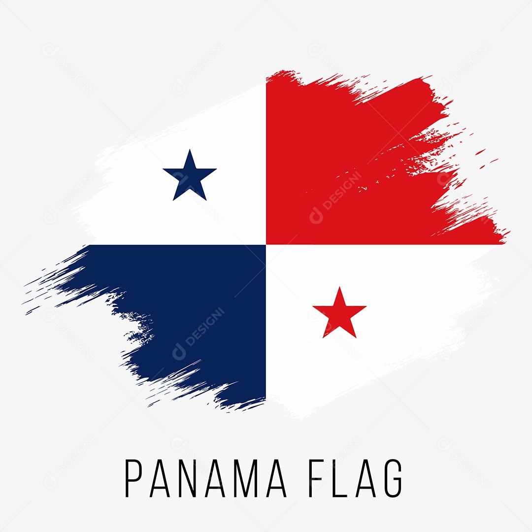 Bandeira do Panamá Ilustração Vetor EPS