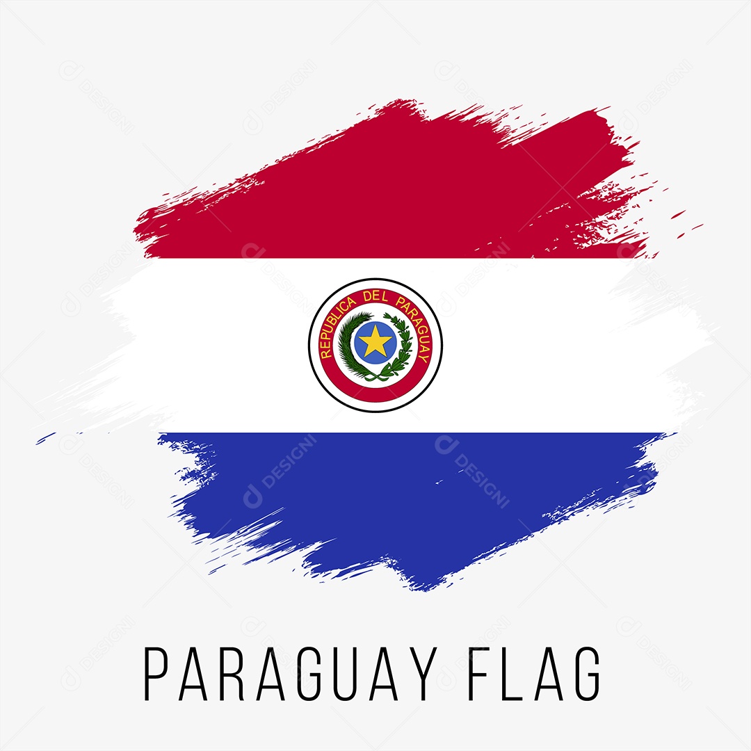 Bandeira do Paraguai Ilustração Vetor EPS