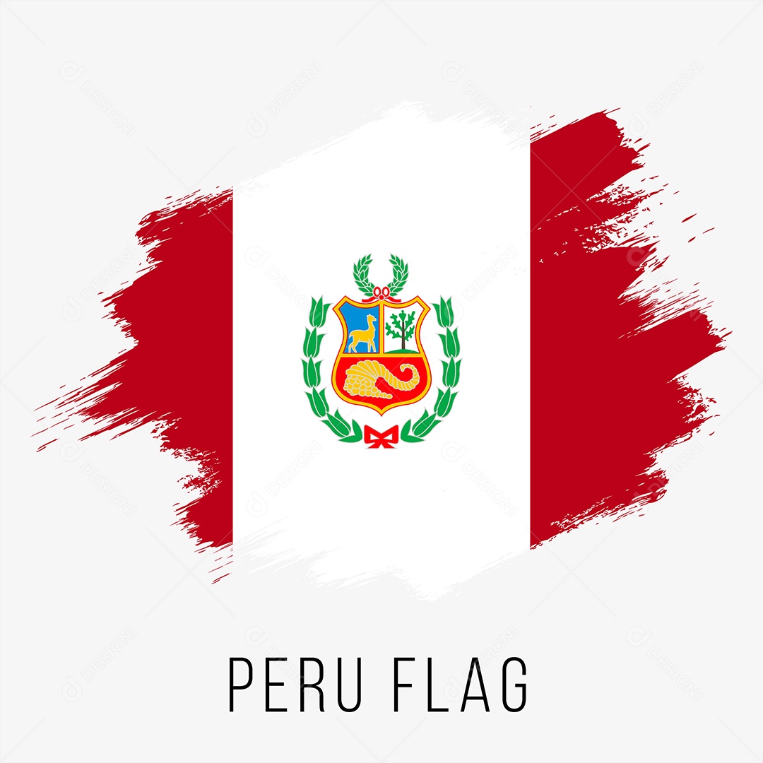 Bandeira do Peru Ilustração Vetor EPS