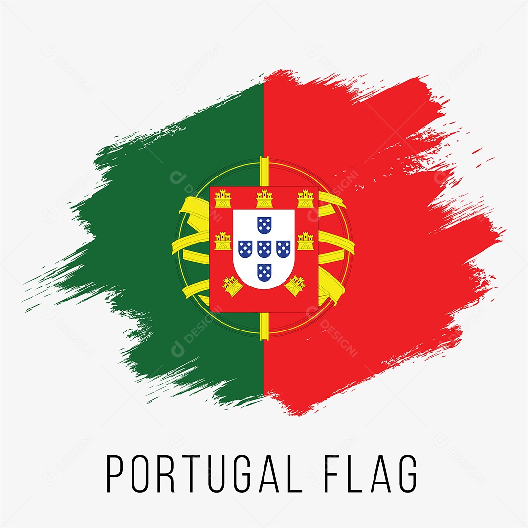 Bandeira de Portugal Ilustração Vetor EPS