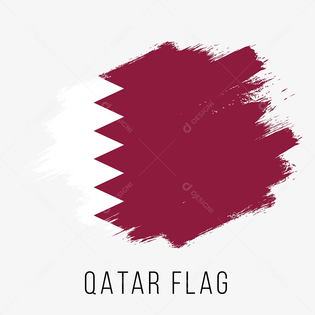 Bandeira da Qatar Ilustração Vetor EPS