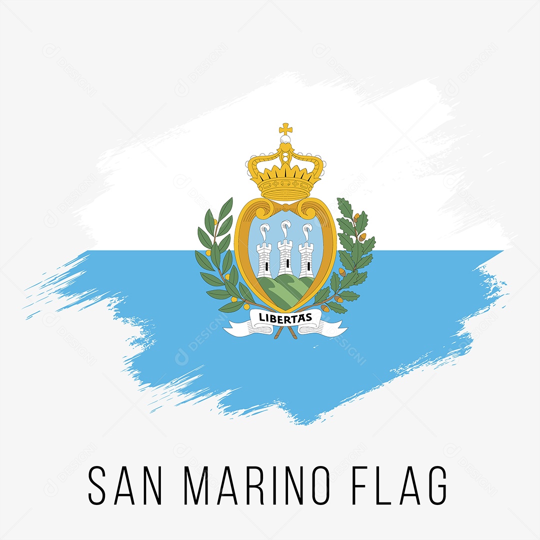 Bandeira de São Marino Ilustração Vetor EPS
