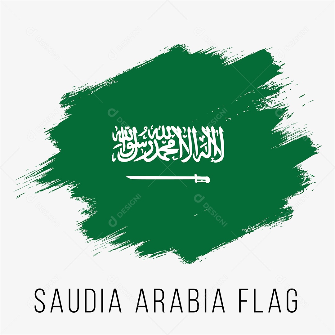 Bandeira da Arábia Saudita Ilustração Vetor EPS