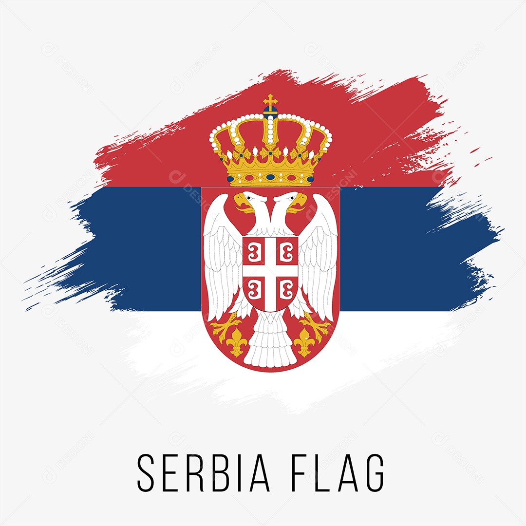 Bandeira da Sérvia Ilustração Vetor EPS