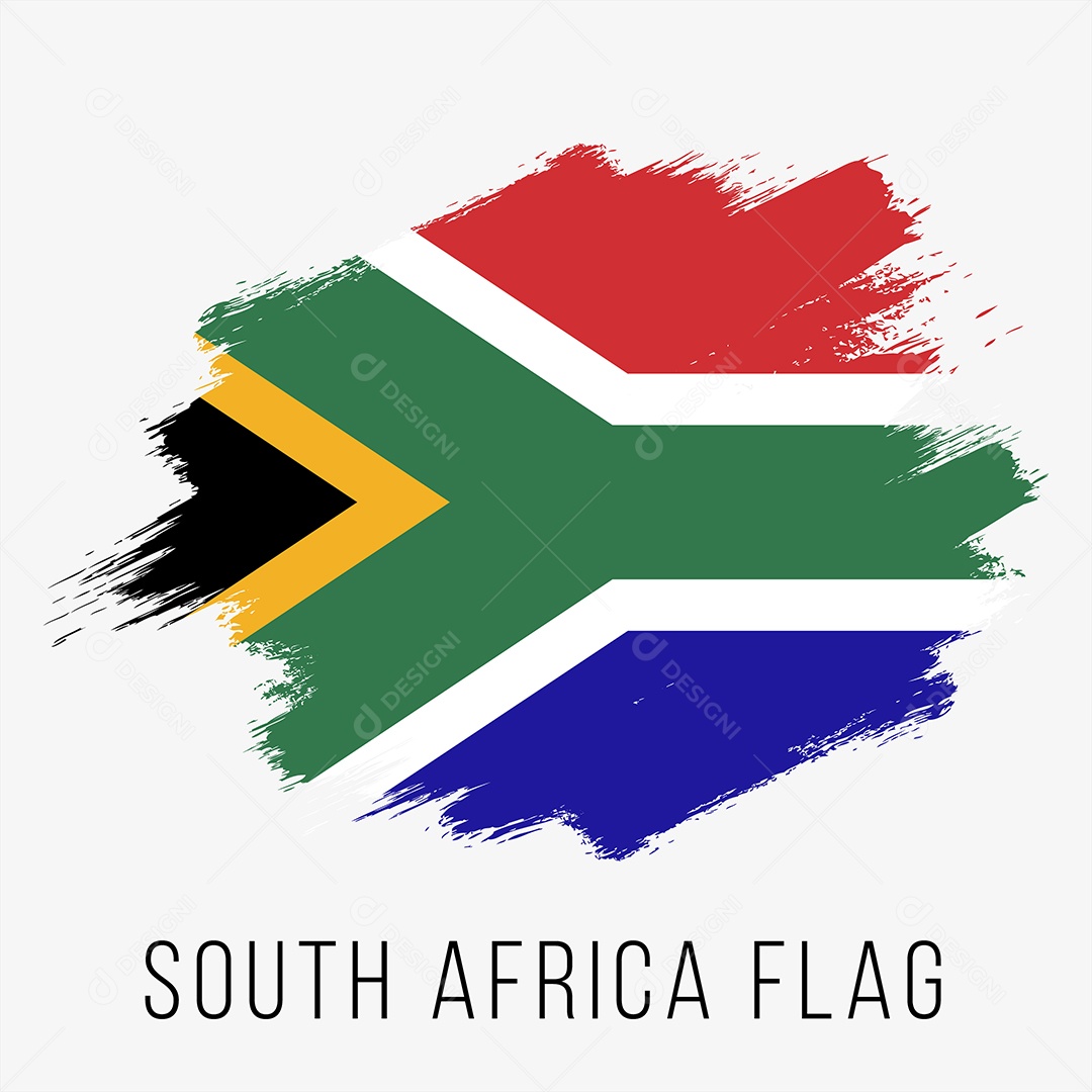 Bandeira da África do Sul Ilustração Vetor EPS