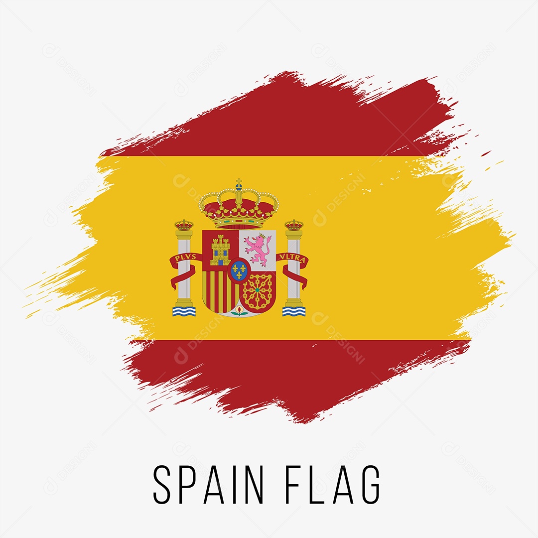 Bandeira da Espanha Ilustração Vetor EPS