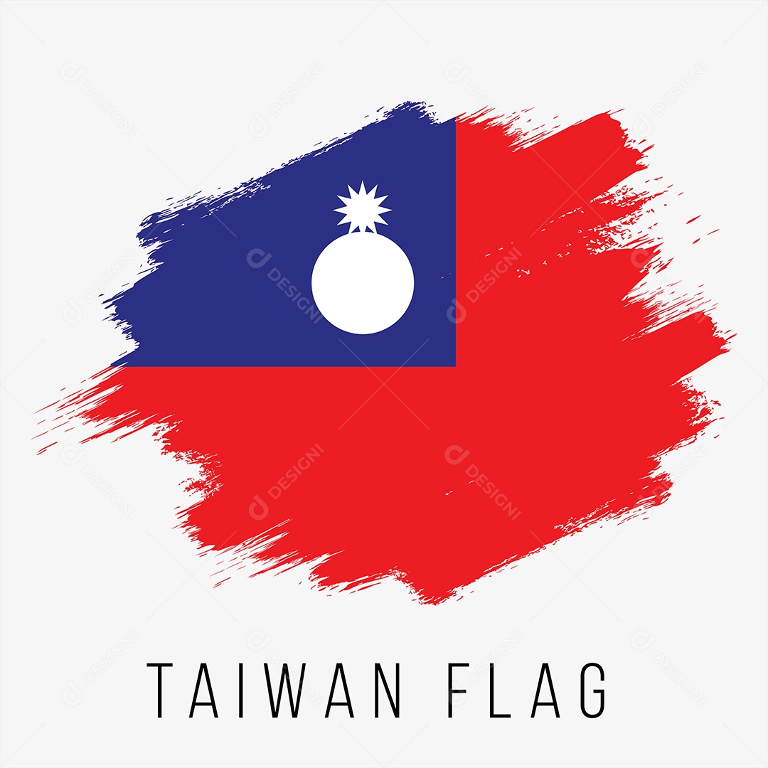 Bandeira de Taiwan Ilustração Vetor EPS