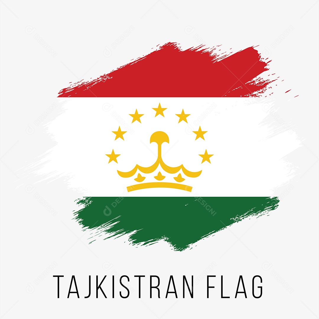 Bandeira do Tadjiquistão Ilustração Vetor EPS