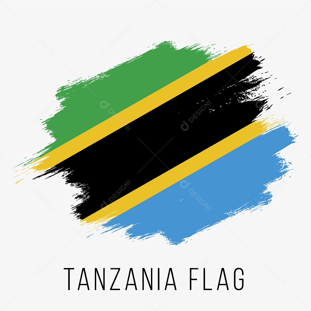 Bandeira da Tanzânia Ilustração Vetor EPS