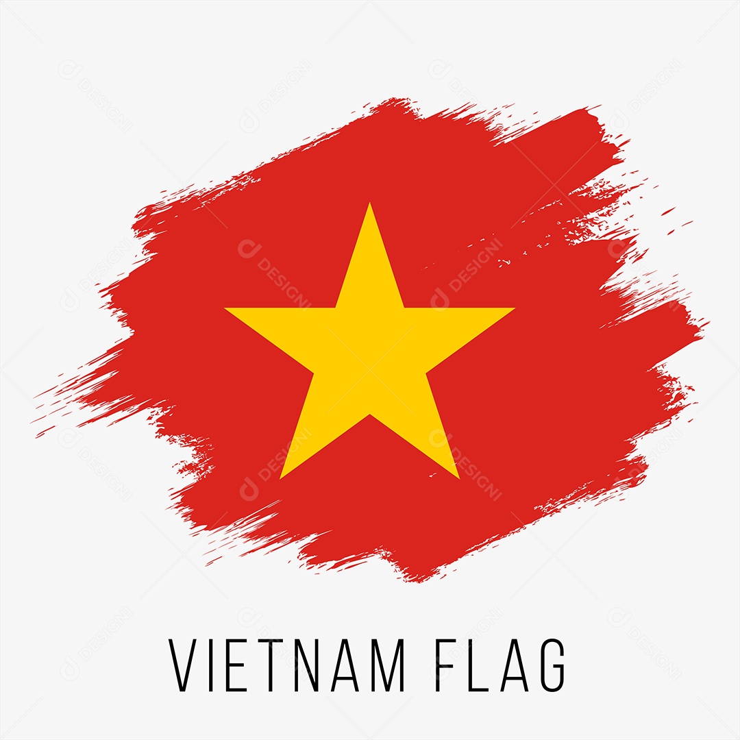 Bandeira do Vietnã Ilustração Vetor EPS