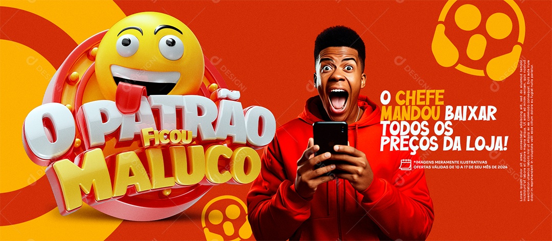 Carrossel O Patrão Ficou Maluco O Chefe Mandou Baixar Todos os Preços da Loja Social Media PSD Editável