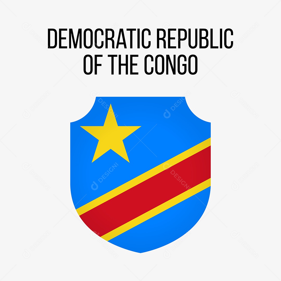 Bandeira da República Democrática do Congo Vetor EPS