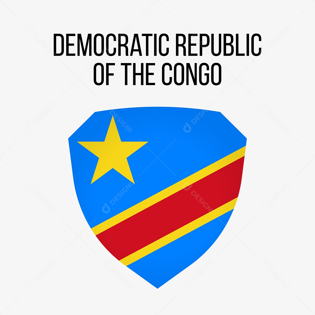 Bandeira da República Democrática do Congo Vetor EPS