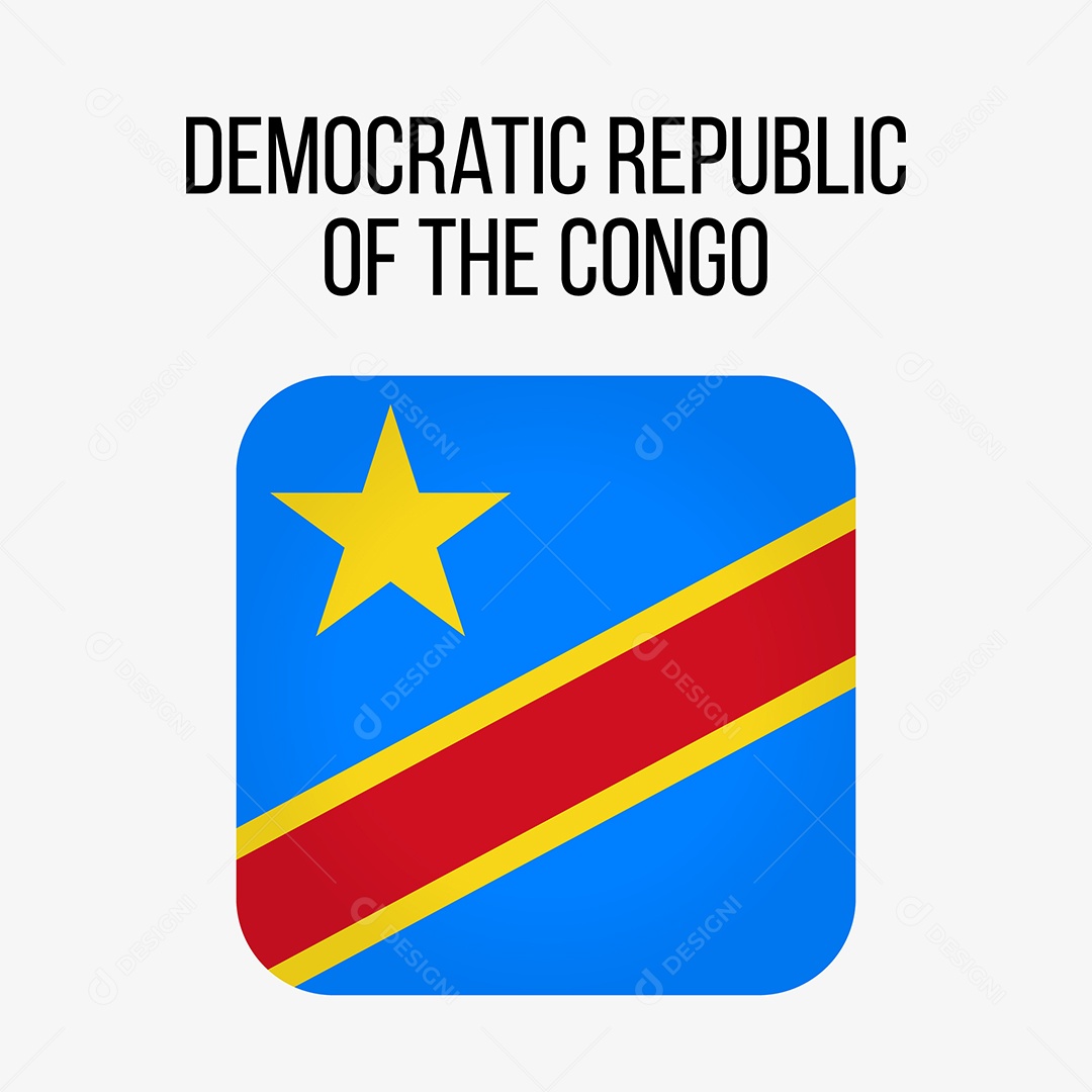 Bandeira da República Democrática do Congo Vetor EPS