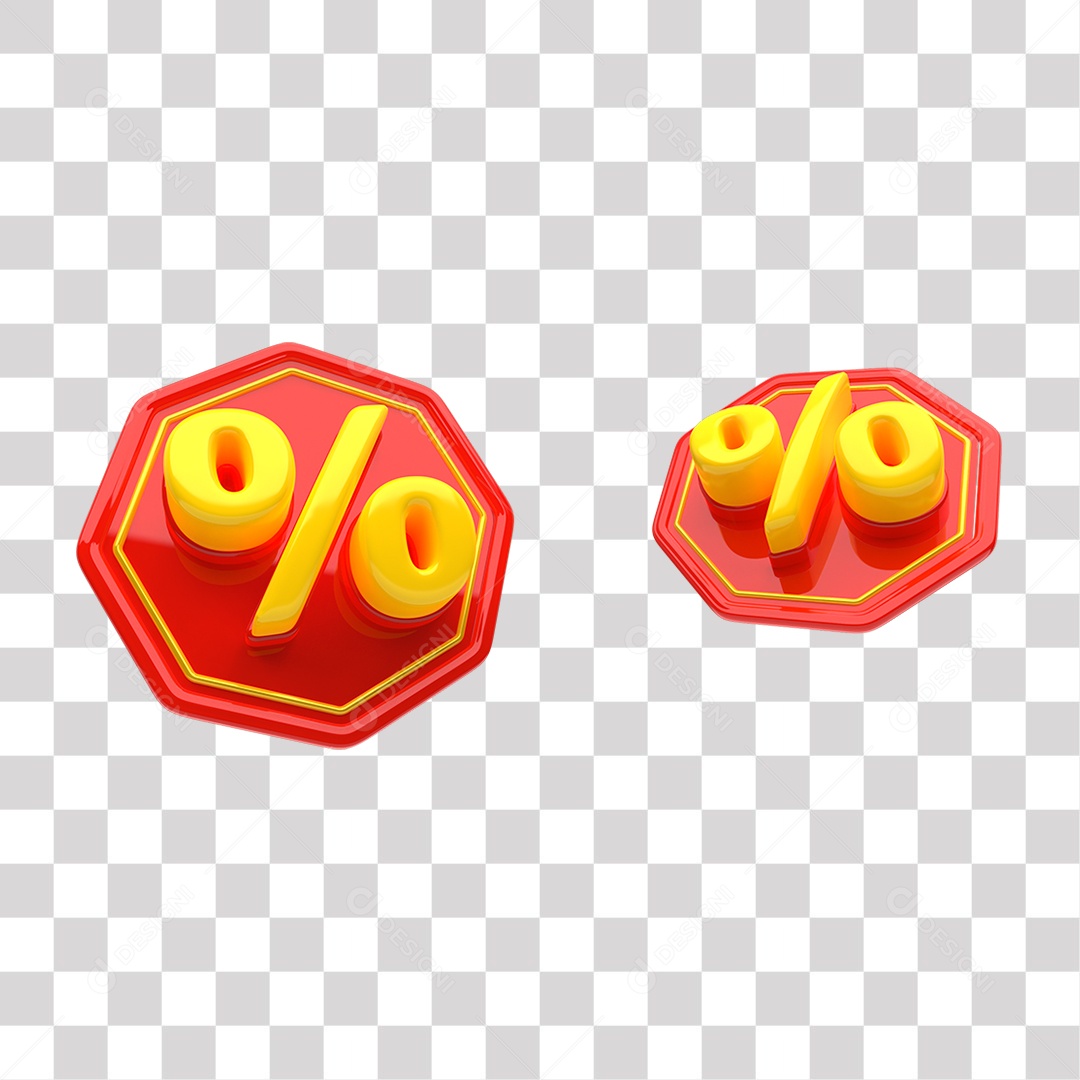 Elemento 3D de Desconto de Oferta Do Dia Vermelho e Amarelo para Composição PNG Transparente