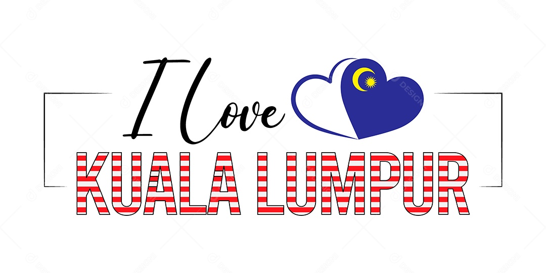 Eu Amo Kuala Lumpur Ilustração Vetor EPS