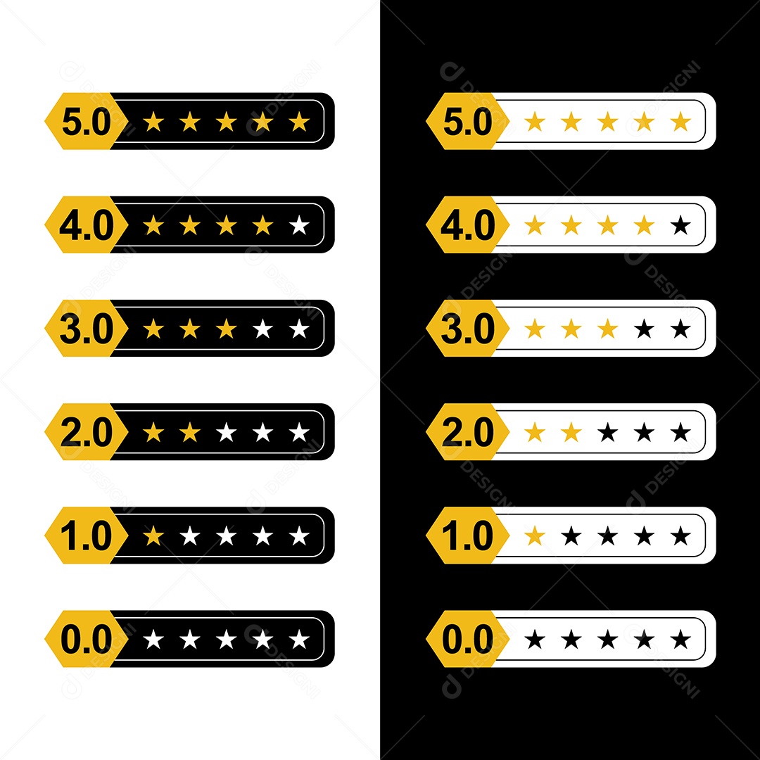 Classificação de Estrelas de Ilustração Vetor EPS