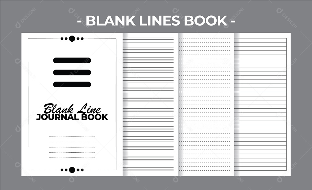 Livro de Linhas em Branco Vetor EPS