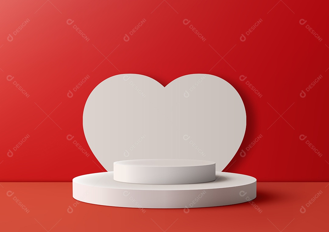 Cenário de Pódio do Dias Namorados Vetor EPS Editável