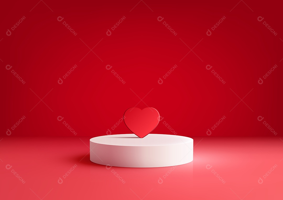 Cenário de Pódio do Dias Namorados Vetor EPS Editável