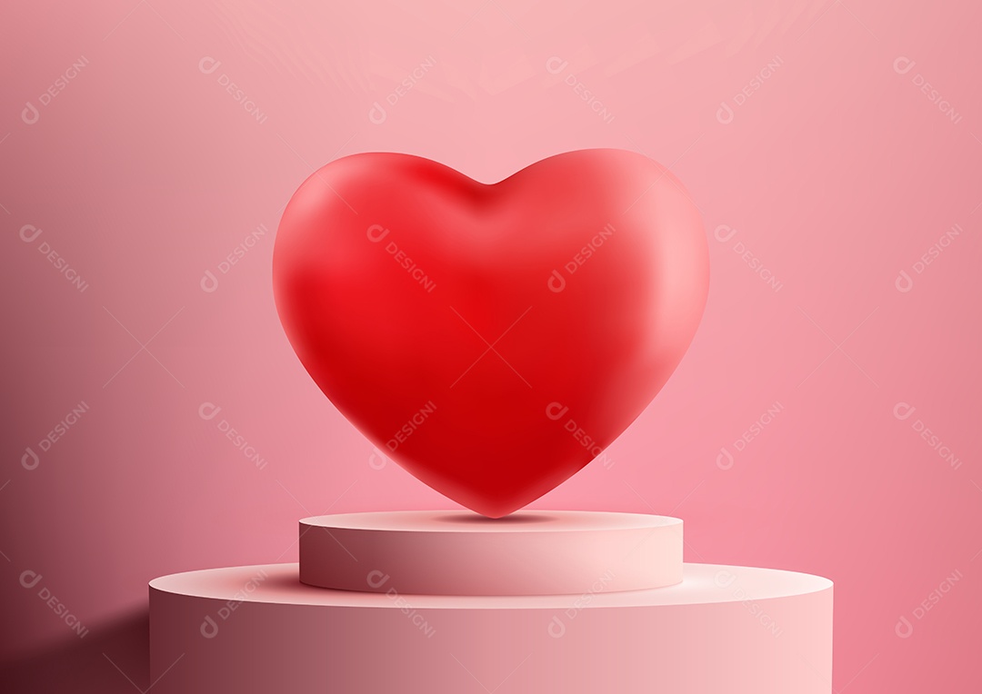 Cenário de Pódio do Dias Namorados Vetor EPS Editável