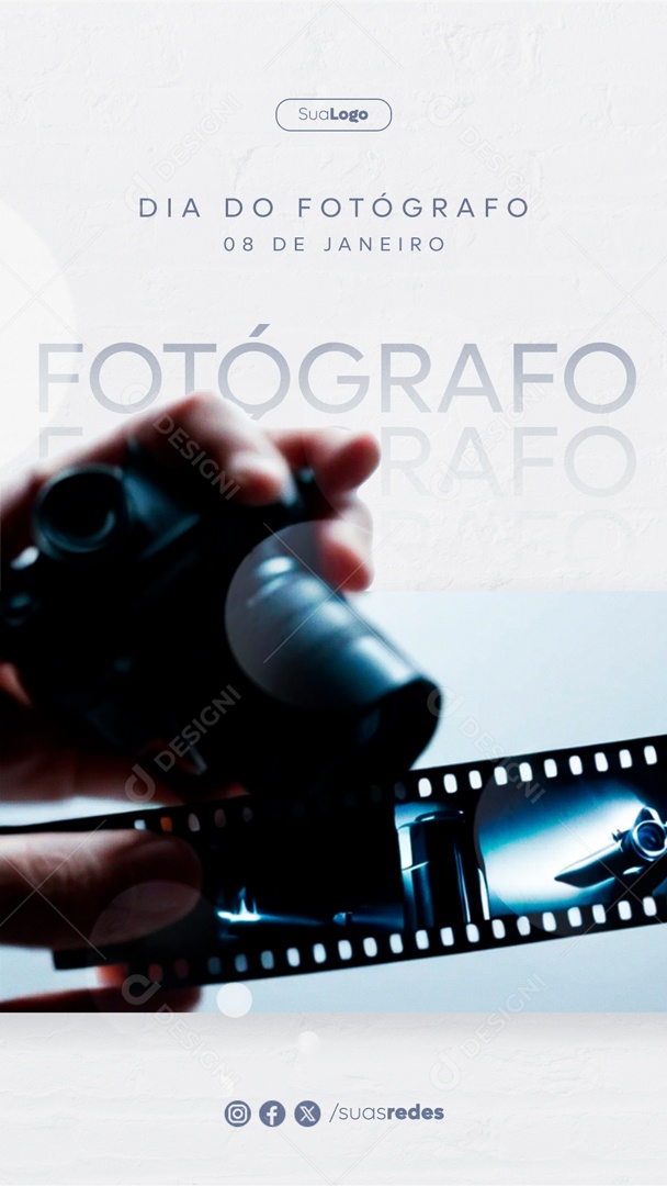 Story Dia Do Fotógrafo 08 De Janeiro Social Media PSD Editável