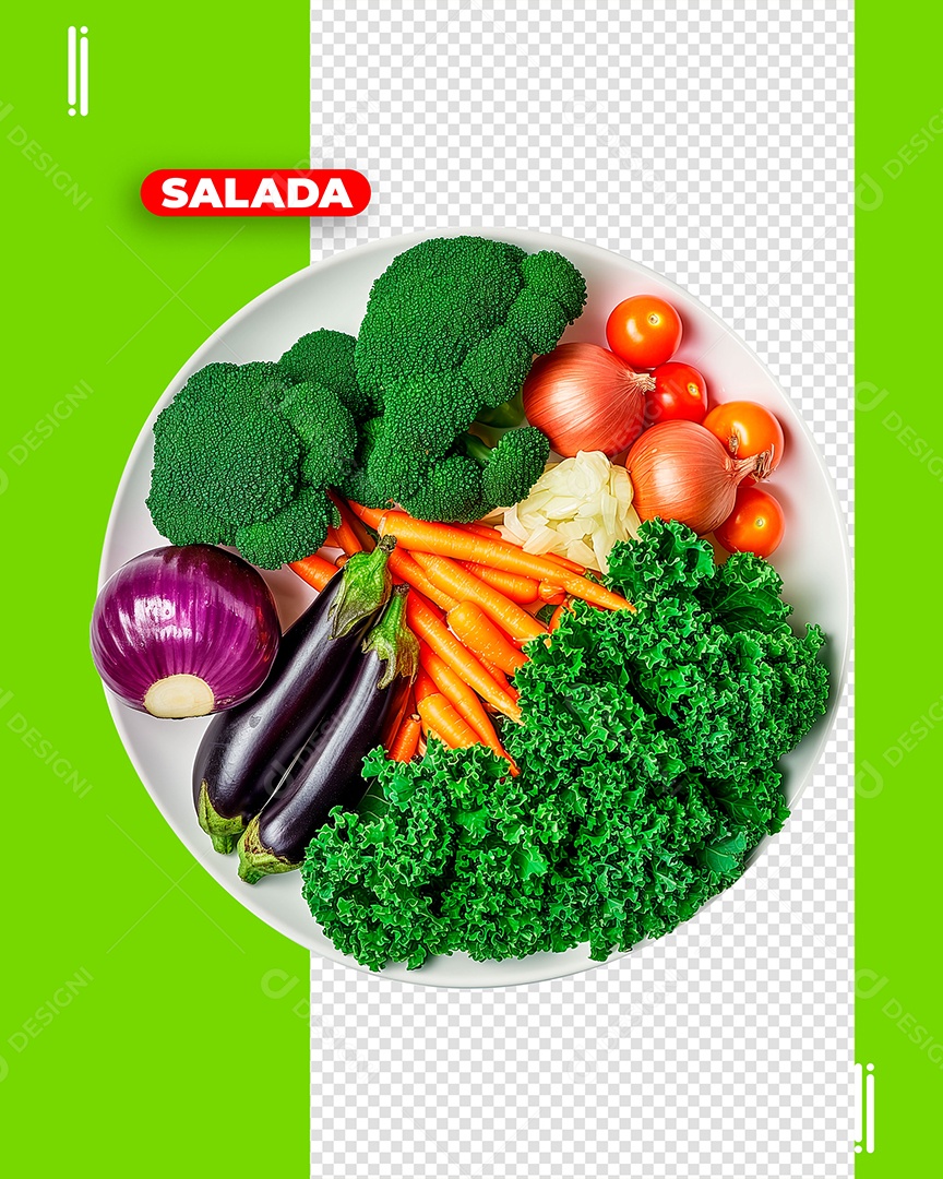 Salada Elemento 3D para Composição PSD