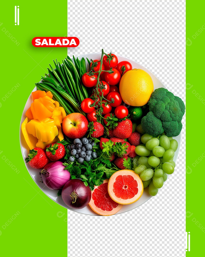 Salada Elemento 3D para Composição PSD