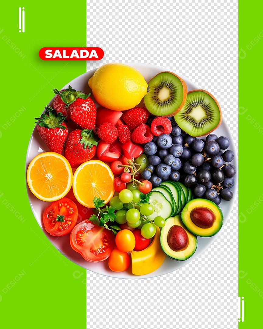 Salada Elemento 3D para Composição PSD